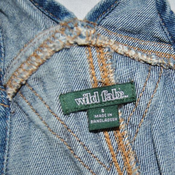 Wild Fable Overalls Shorts Blue Jean Small - Picture 4 of 10